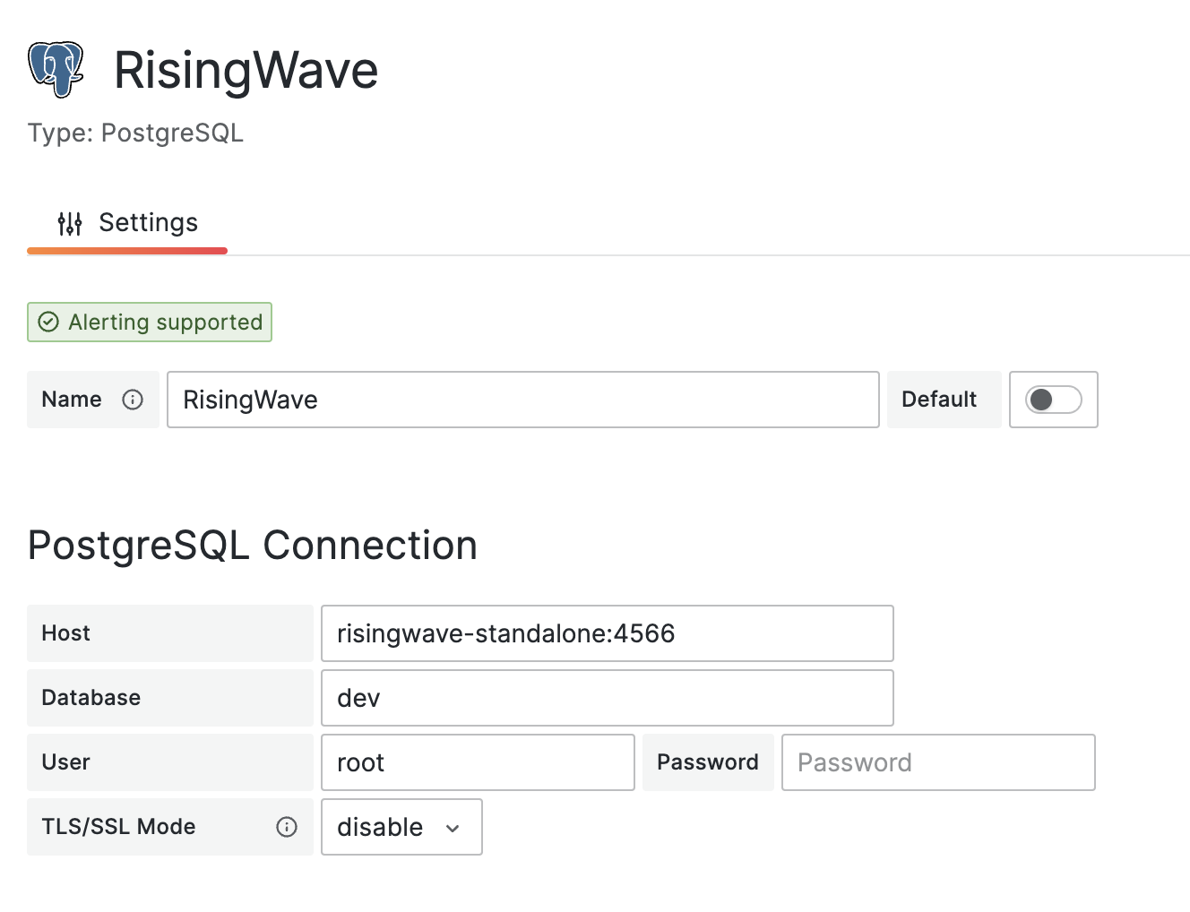 将 Grafana 连接到 RisingWave